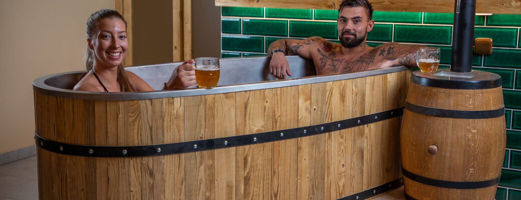 Pivné kúpele s degustačným menu v pivovare Zlatá kráva