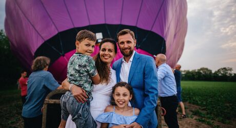 Rodinná fotografia po pristátí