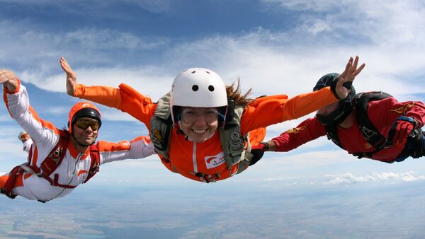 Veselý parašutista je okamžite rozpoznateľný:)