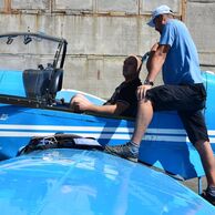 Jiří Sádovský (Vracov, 33) na Lete akrobatickým lietadlom