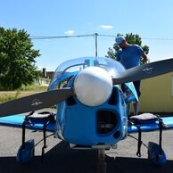 Jiří Sádovský (Vracov, 33) na Lete akrobatickým lietadlom