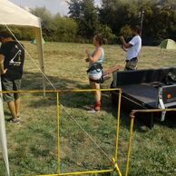 Zuzana Sojáková (Postřelmůvek, 24) na Bungee jumpingu zo žeriava