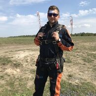 Jan Soukop (Teplice, 30) na tandemovom zoskoku padákom