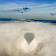 Barbora Wolfová Balcarová (Praha, 50) na lete balónom