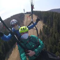 Michal Maršálek (Kozlovice, 30) na Tandemovom paraglidingu