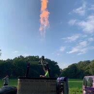 Hana Bernardová (Doksy u Kladna, 42) na lete balónom