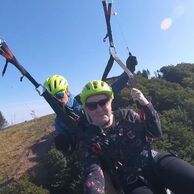 Hana Nogová (Frýdek-Místek, 30) na Tandemovom paraglidingu