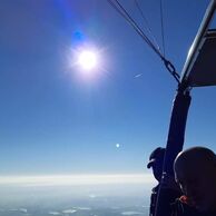 Luboš Vaclík (Borovany, 46) na lete balónom