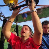 Miroslav Odzgan (Mladá Boleslav, 56) na lete balónom