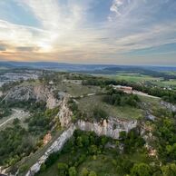 Veronika Klasová (Tmaň, 34) na lete balónom