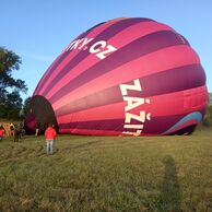 Kvetoslava Horská Petrovská (Všeň, 56) na lete balónom