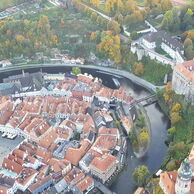 Lumír Hrčka (Strakonice, 52) na lete balónom