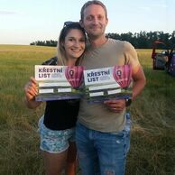 Linda Krausová (Hradec Králové, 32) na lete balónom