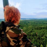 Michaela Kafková (Ústí nad Labem, 27) na lete balónom