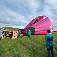 Jitka Sahajová (Turnov, 50) na lete balónom