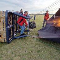 Roman Tesař (Varnsdorf, 62) na lete balónom