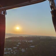 Martin Fuka (Stádlec, 30) na lete balónom