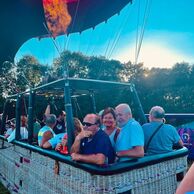 Jindřich Pešan (Dašice, 72) na lete balónom