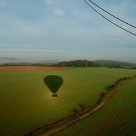 Jindřich Domín (Kounice, 70) na lete balónom