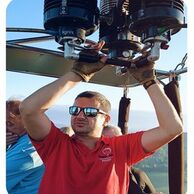 Miroslav Žižka (Písek, 51) na lete balónom