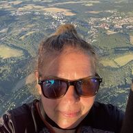 Petra Auředníková (Jindřichův Hradec) na lete balónom